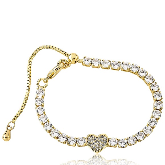 Baby Girl Infant 14k Gold-Plated Tennis - Picture 1 of 4